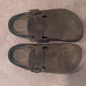 Mens Suede Birkenstock Tatami Oklahoma Mule Clog